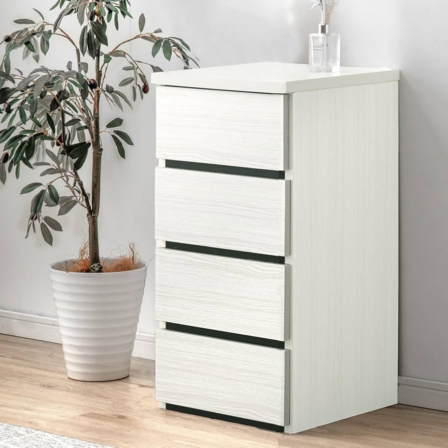 今週で削除　大川家具　日本製 チェスト　完成品 Amazon｜タンスのゲン チェスト 完成品 幅40cm 4段 国産 大川